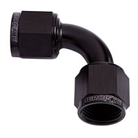 Aeroflow AF133-04BLK 90° Female Swivel Coupler -4AN Black Finish