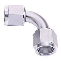 Aeroflow AF133-20S 90° Female Swivel Coupler -20AN Silver Finish