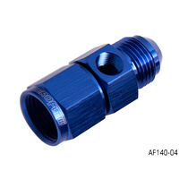 AEROFLOW STRAIGHT FEMALE TO MALE WITH 1/8" PORT -4AN BLUE FINISH AF140-04 
