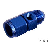 AEROFLOW STRAIGHT FEMALE TO MALE WITH 1/8" PORT -10AN BLUE FINISH AF140-10