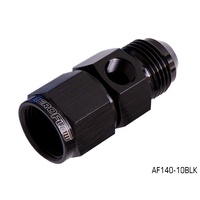 AEROFLOW STRAIGHT FEMALE TO MALE WITH 1/8" PORT -10AN BLACK FINISH AF140-10BLK