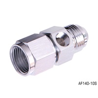 AEROFLOW STRAIGHT FEMALE TO MALE WITH 1/8" PORT -10AN BLACK FINISH AF140-10S