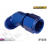 AEROFLOW 45° FEMALE / MALE FLARE SWIVEL -6AN BLUE FINISH AF142-06