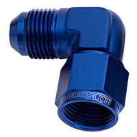 AEROFLOW AF143-06 BLUE FEMALE / MALE 90° FLARE SWIVEL -6AN