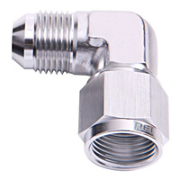 AEROFLOW AF143-06S SILVER FEMALE / MALE 90° FLARE SWIVEL -6AN