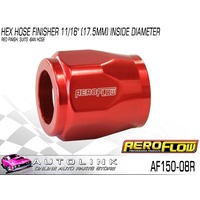 AEROFLOW HEX HOSE FINISHER 11/16" (17.5mm) INSIDE DIAMETER - RED AF150-08R