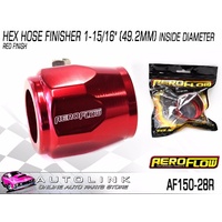 AEROFLOW HEX HOSE FINISHER 1-15/16" (49.2MM) INNER DIA - RED FINISH AF150-28R