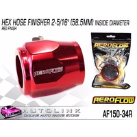 AEROFLOW HEX HOSE FINISHER 2-5/16" (58.5mm) INNER DIA. RED FINISH AF150-34R