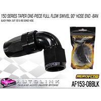 AEROFLOW AF153-08BLK BLACK 90° FULL FLOW SWIVEL HOSE END -8AN