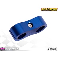 AEROFLOW BILLET ALLOY DUAL HOSE SEPARATOR BLUE FINISH 3/16" ID AF156-03