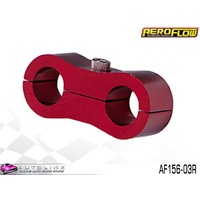 AEROFLOW BILLET ALLOY DUAL HOSE SEPARATOR RED FINISH 3/16" ID AF156-03R 
