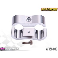 AEROFLOW BILLET ALLOY DUAL HOSE SEPARATOR SILVER FINISH 3/16" ID AF156-03S