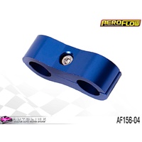 AEROFLOW BILLET ALLOY DUAL HOSE SEPARATOR BLUE FINISH 1/4" ID AF156-04