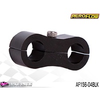 AEROFLOW BILLET ALLOY DUAL HOSE SEPARATOR BLACK FINISH 1/4" ID AF156-04BLK 