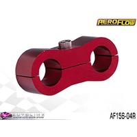 AEROFLOW BILLET ALLOY DUAL HOSE SEPARATOR RED FINISH 1/4" ID AF156-04R 