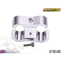 AEROFLOW BILLET ALLOY DUAL HOSE SEPARATOR SILVER FINISH 1/4" ID AF156-04S