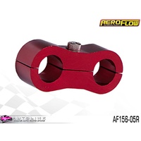 AEROFLOW BILLET ALLOY DUAL HOSE SEPARATOR RED 5/16" ID AF156-05R
