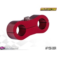 AEROFLOW BILLET ALLOY DUAL HOSE SEPARATOR RED FINISH 3/8" ID AF156-06R