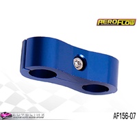 AEROFLOW BILLET ALLOY DUAL HOSE SEPARATOR BLUE FINISH 7/16" ID AF156-07