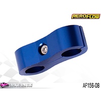 AEROFLOW BILLET ALLOY DUAL HOSE SEPARATOR BLUE FINISH 1/2" ID AF156-08