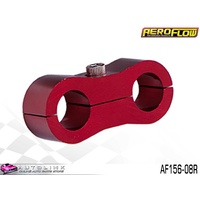 AEROFLOW BILLET ALLOY DUAL HOSE SEPARATOR RED FINISH 1/2" ID AF156-08R
