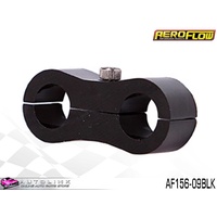 AEROFLOW BILLET ALLOY DUAL HOSE SEPARATOR BLACK FINISH 9/16" ID AF156-09BLK