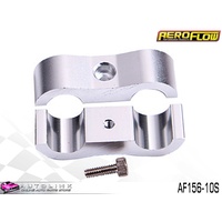 AEROFLOW BILLET ALLOY DUAL HOSE SEPARATOR SILVER FINISH 5/8" ID AF156-10S