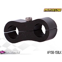 AEROFLOW BILLET ALLOY DUAL HOSE SEPARATOR BLACK FINISH 15/16" ID AF156-15BLK