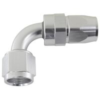 Aeroflow AF203-04DS 200 Series PTFE 90° Hose End -4AN Silver for 200 & 250 Hose