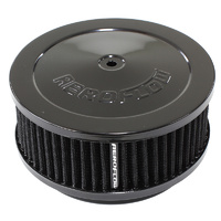 AEROFLOW AF2251-1331 BLACK WASHABLE 6-3/8" x 2-1/2" AIR FILTER WITH FLAT BASE