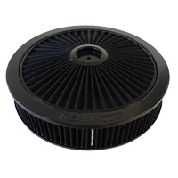 AEROFLOW AF2251-3040 BLACK 14" x 3" FULL FLOW AIR FILTER ASSEMBLY WITH DROP BASE 