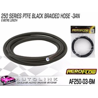 AEROFLOW 250 SERIES PTFE BLACK BRAIDED HOSE -3AN (6 METRES) AF250-03-6M 
