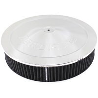 AEROFLOW AF2851-1280 CHROME WASHABLE 14" x 3" AIR FILTER ASSEMBLY - DROP BASE