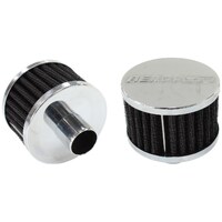 Aeroflow AF2871-1170 Chrome Breather Cap 3" x 2" Push in Style for 1" Grommet