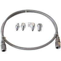 AEROFLOW AF30-4006 6ft 180cm STAINLESS STEEL BRAIDED LINE FUEL OIL GAUGE KIT -4 