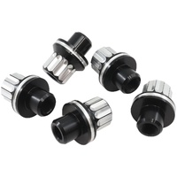 Aeroflow AF3315-6000 Billet Wheel Nuts M12 x 1.25 Shank Open Aluminium 12 Point