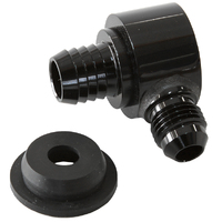 AEROFLOW AF350-00BLK UNIVERSAL BILLET BRAKE BOOSTER VALVE -6AN FITTING BLACK