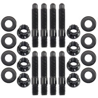 Aeroflow AF37-1500 Rocker Valve Cover Stud Kit 1/4-20" 1.50" Black 12 Point Nuts