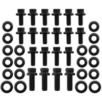 Aeroflow AF37-2365 Oil Sump Pan Bolt Kit for Holden V8 253 308 Black 12 Point