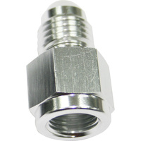 Aeroflow AF370-04S Silver Straight Female NPT to Male AN Adapter 1/8" to -4AN 