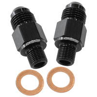 AEROFLOW AF395-08BLK FORD C4 AUTO TRANSMISSION COOLER FITTINGS 1/8" NPSM TO -8AN