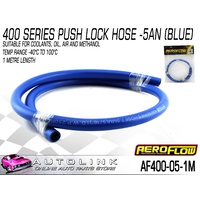 AEROFLOW AF400-05-1M 400 SERIES PUSH LOCK HOSE -5AN BLUE 1 METRE -40°C to 100°