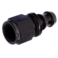 Aeroflow 400 / 510 Series Push Lock Straight Hose End -6AN Black Finish