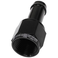 Aeroflow AF411-20BLK Straight -20AN Female to 1-1/2" or 38mm Black Male Hose Barb
