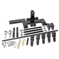 Aeroflow AF42-1070 4150 Dual Carburettor Blower Linkage Kit Black Finish