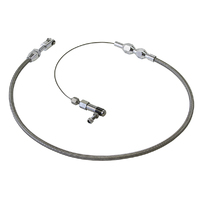 AEROFLOW STAINLESS STEEL THROTTLE CABLE - 36" LENGTH - COMPLETE WITH FITTINGS