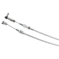 Aeroflow AF42-1202C 48" H/D Universal Silver Throttle Cable with Cable Ends
