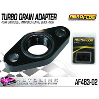 AEROFLOW AF463-02 TURBO DRAIN ADAPTER -10AN ORB OUTLET 51mm BLACK FINISH