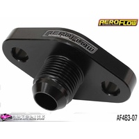 AEROFLOW BLACK TURBO DRAIN ADAPTER -10AN ORB OUTLET 52.4mm BOLT CENTER AF463-07 