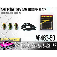 AEROFLOW CAMSHAFT LOCKING PLATE - GRADE 8 BOLT SET FOR CHEV SMALL & BIG BLOCK